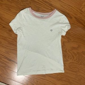Madewell whisper cotton heart tee- never worn